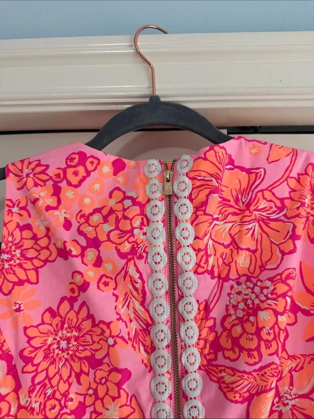 Lilly Pulitzer Bright Pink & Coral Floral Shift Dress - Picture 7 of 7